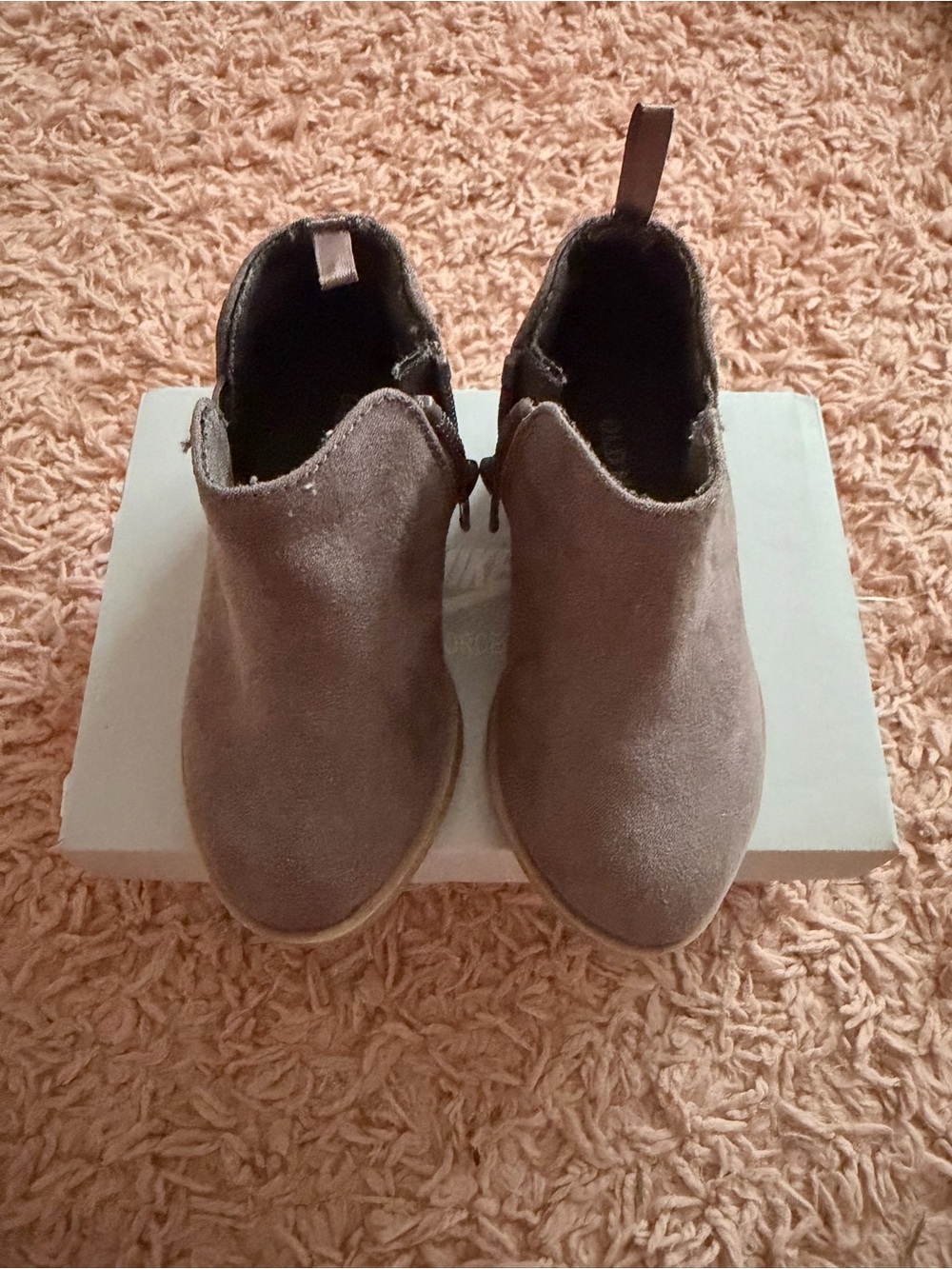 Cat & Jack Taupe Suede Kids Ankle Boots